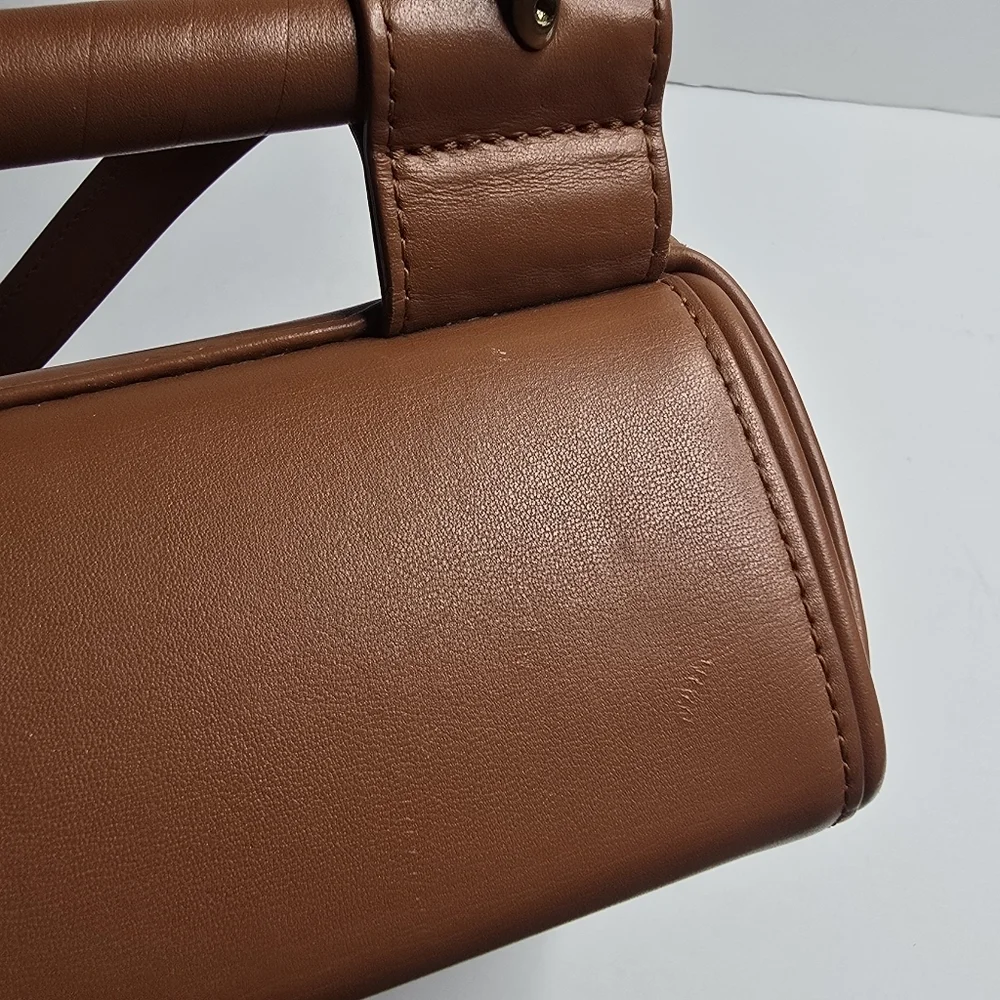 Babylon Bar Tooth Bag Sancia Cognac Brown Purse Crossbody